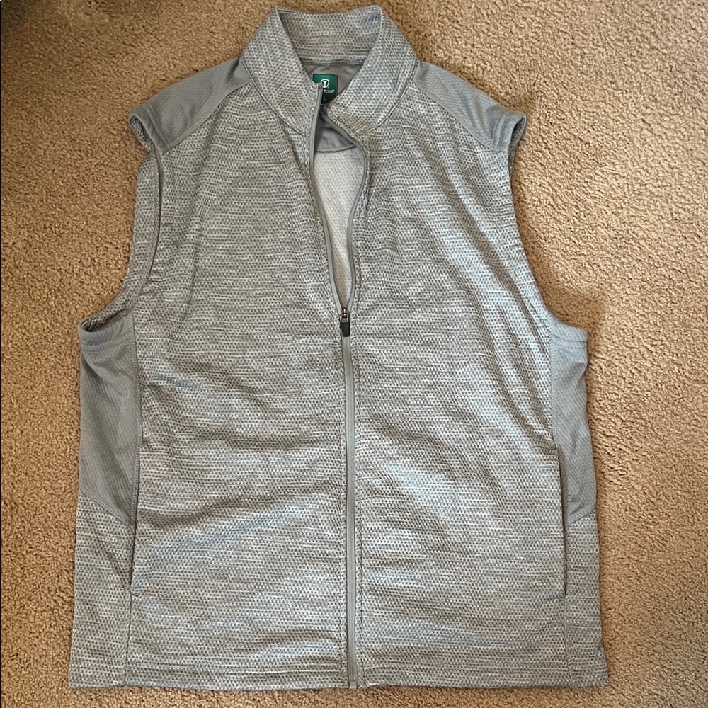 Pro tour Gray Sleeveless Zip-Up Vest